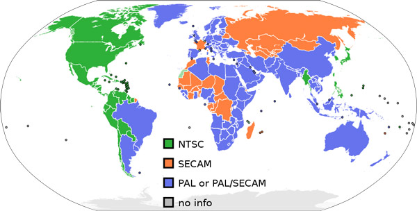 PAL / NTSC world map